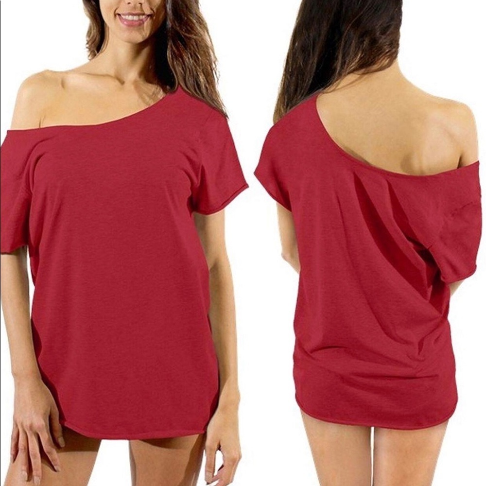 NEW Sexy Off the Shoulder Red Womens Top, S-5X